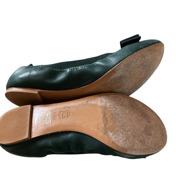 Tory Burch Sedgwick ballet flats size 9.5 lambskin leather in jitney green - Picture 3 of 6